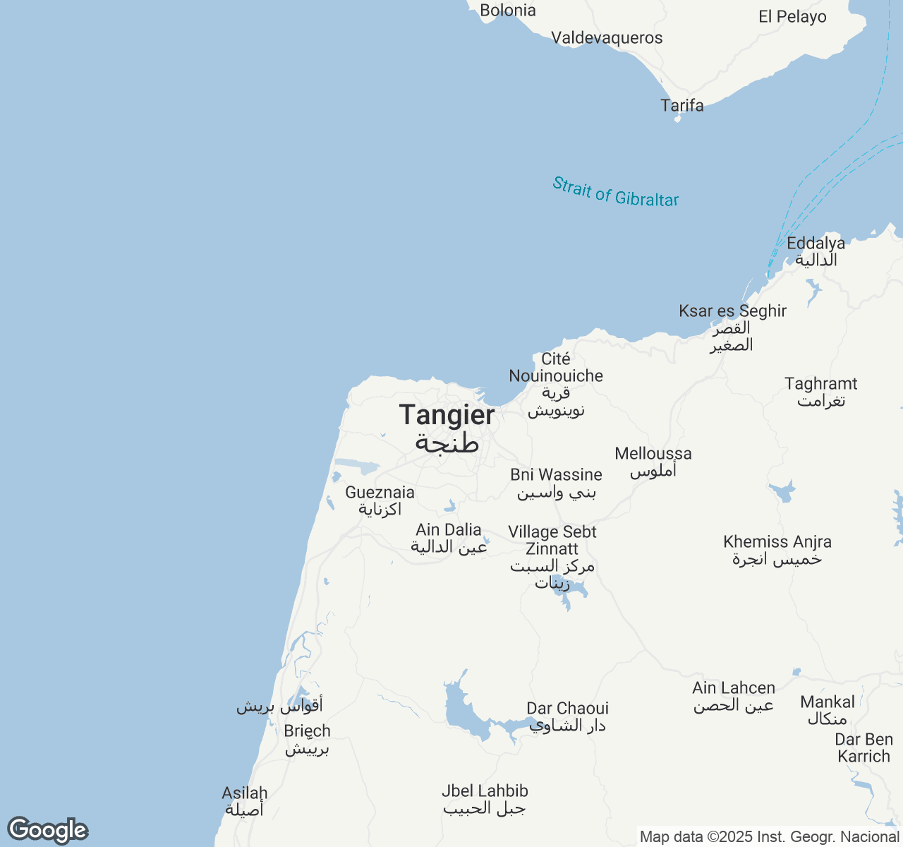 Map of Tangier