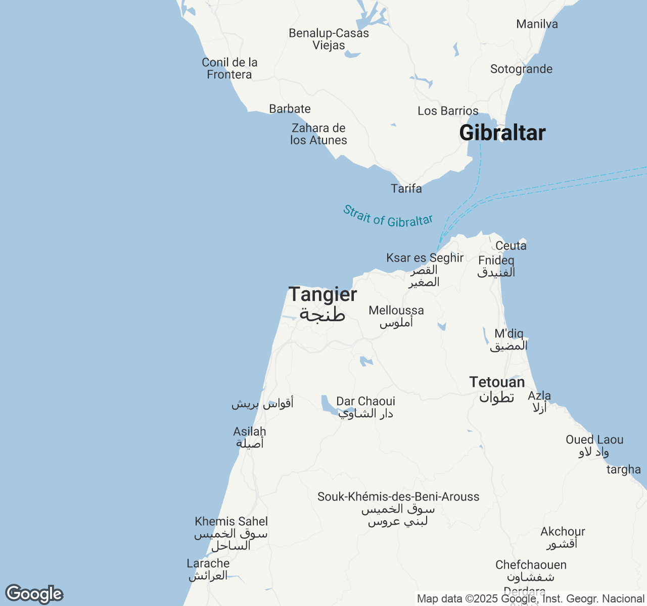 Map of Tangier